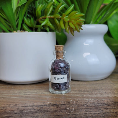 Gemstone Chip Bottles - Various Stones (Amethyst, Aventurine, Turquoise)