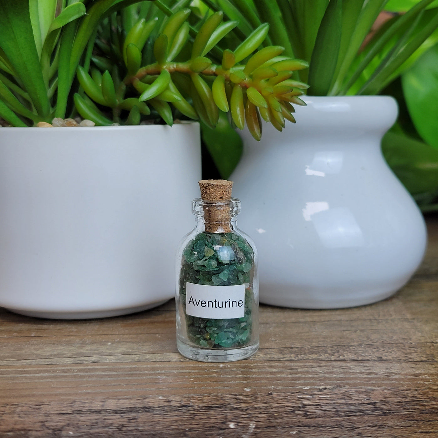 Gemstone Chip Bottles - Various Stones (Amethyst, Aventurine, Turquoise)