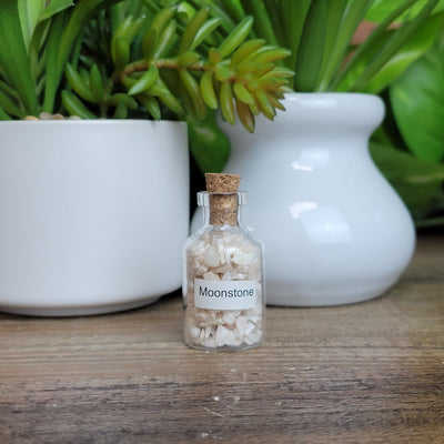 Gemstone Chip Bottles - Various Stones (Amethyst, Aventurine, Turquoise)