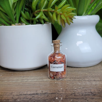 Gemstone Chip Bottles - Various Stones (Amethyst, Aventurine, Turquoise)