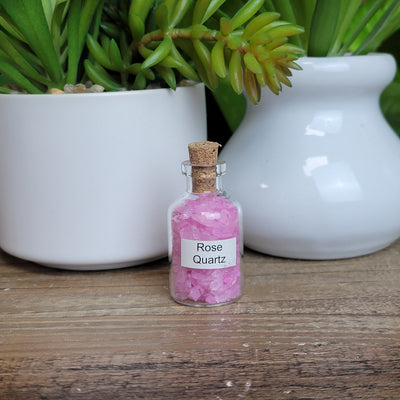 Gemstone Chip Bottles - Various Stones (Amethyst, Aventurine, Turquoise)