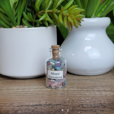 Gemstone Chip Bottles - Various Stones (Amethyst, Aventurine, Turquoise)