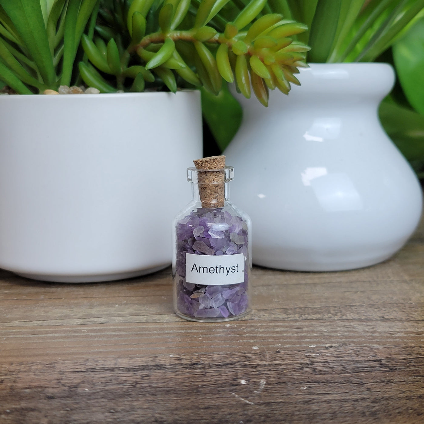 Gemstone Chip Bottles - Various Stones (Amethyst, Aventurine, Turquoise)