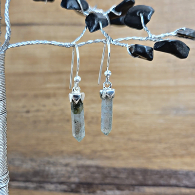 Gemstone Point Sterling Silver Earrings