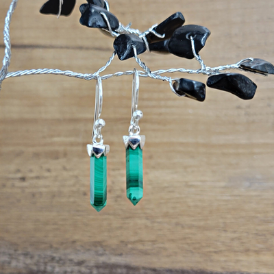 Gemstone Point Sterling Silver Earrings