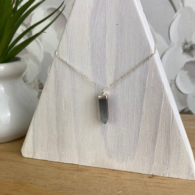 Gemstone Point sterling silver Pendant