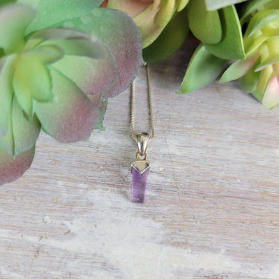 Gemstone Point sterling silver Pendant