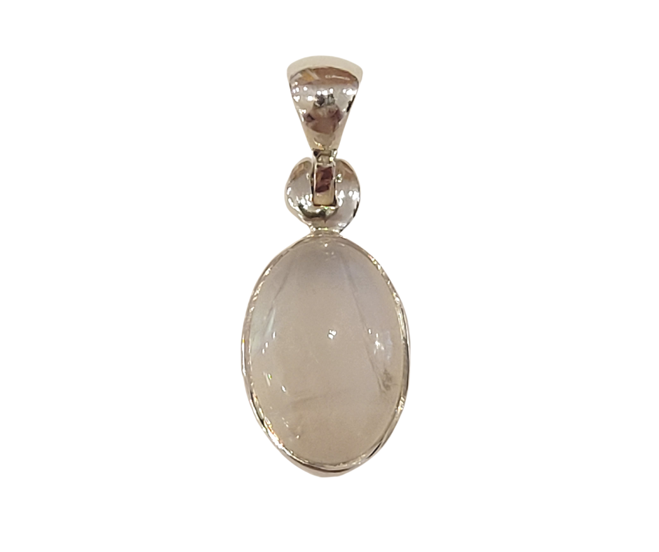 Gemstone Polished Bezel sterling silver Pendant