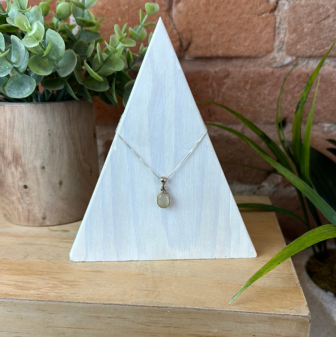 Gemstone Polished Bezel sterling silver Pendant
