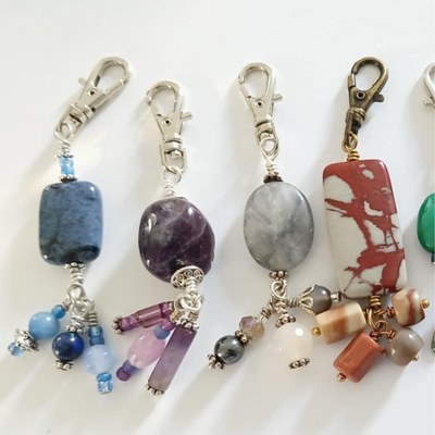 Gemstone Purse Charms- Artisan Made