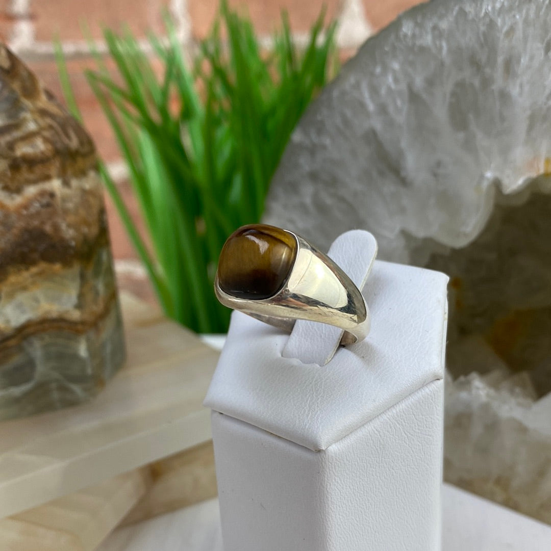 Silver rings with stones mens clearance