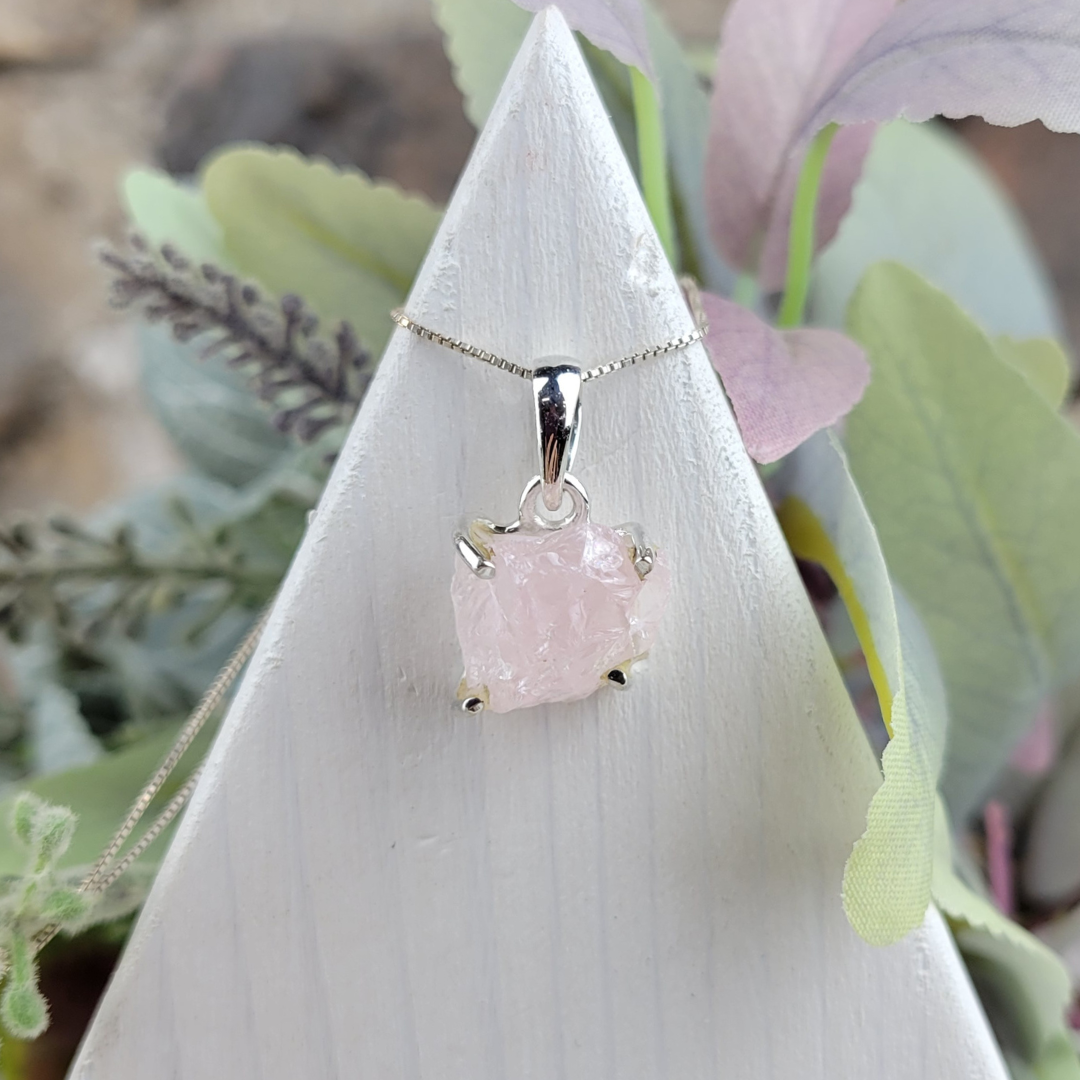 Gemstone Rough Prong Pendant-Variants