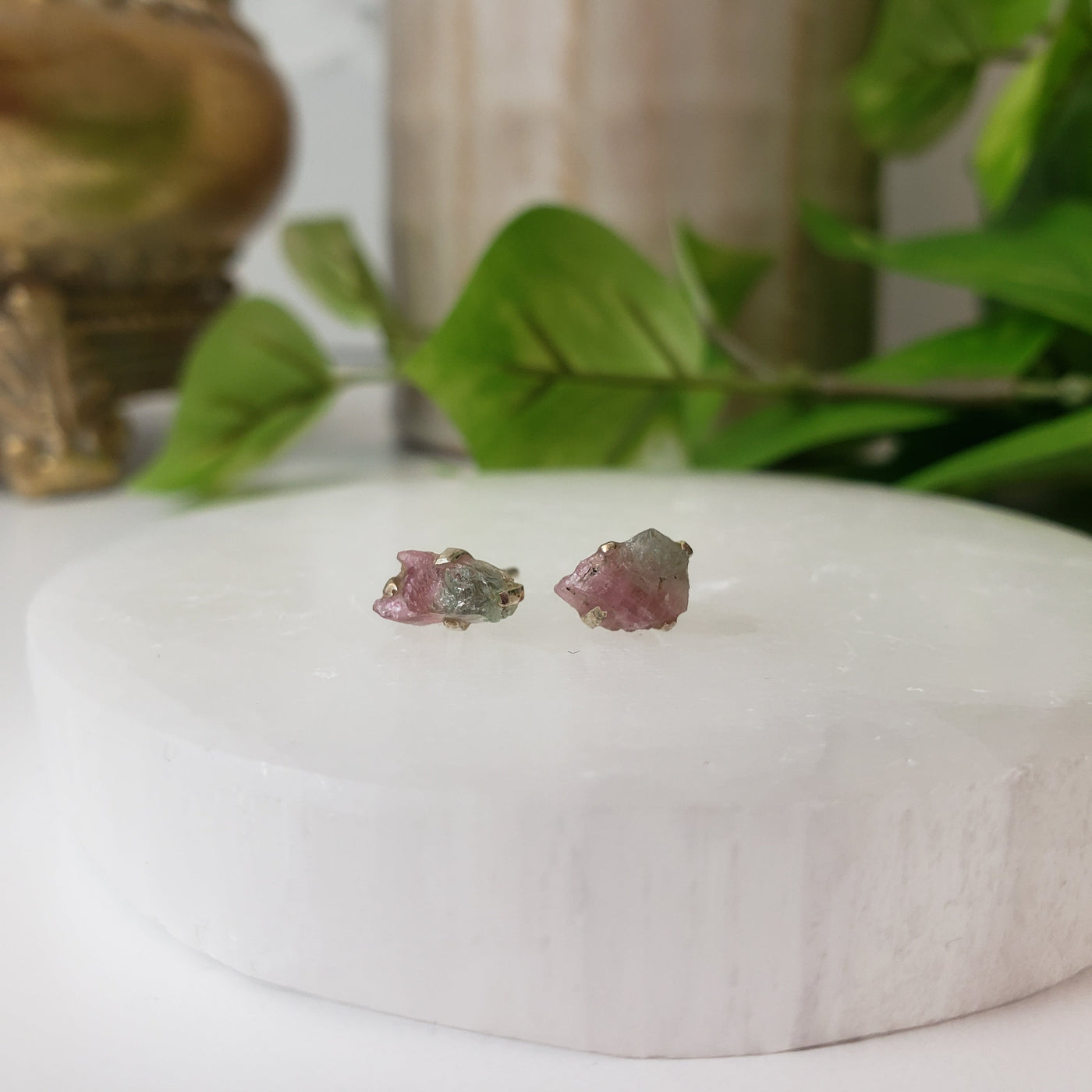 Gemstone Rough Prong Sterling Silver Stud Earrings-Assorted 5-10mm