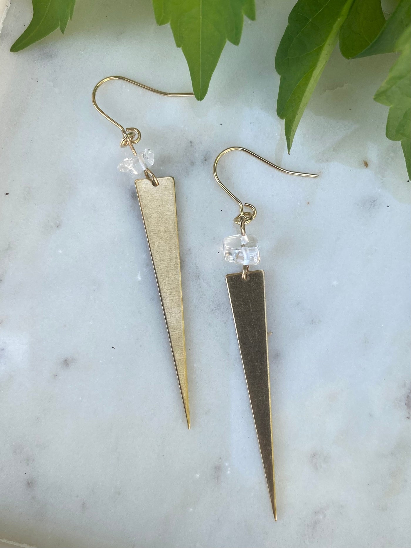 Gemstone Spear Earrings - Artisan Made