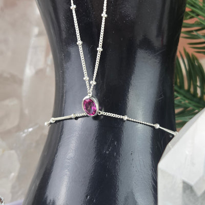 Gemstone Sterling Silver Hand Chain - Variants