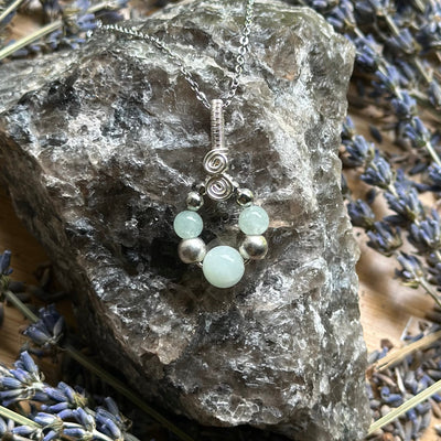 Gemstone Teardrop Wire Wrapped Necklace Variants– Artisan Made