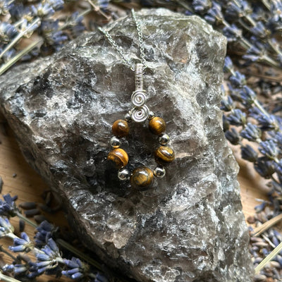 Gemstone Teardrop Wire Wrapped Necklace Variants– Artisan Made