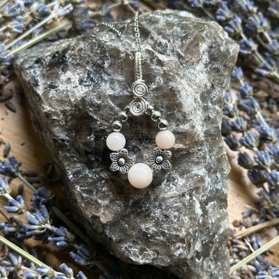 Gemstone Teardrop Wire Wrapped Necklace Variants– Artisan Made