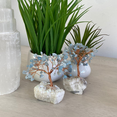 Gemstone Tree on Agate Druzy Base 2.5" x 4.5"