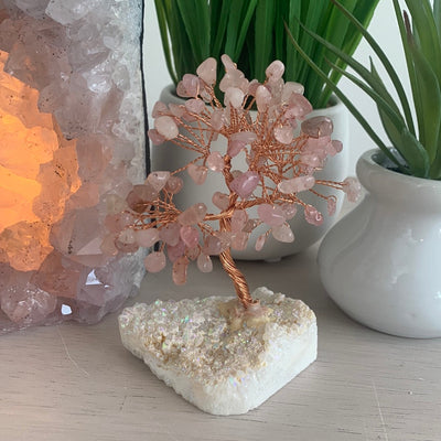 Gemstone Tree on Agate Druzy Base 2.5" x 4.5"