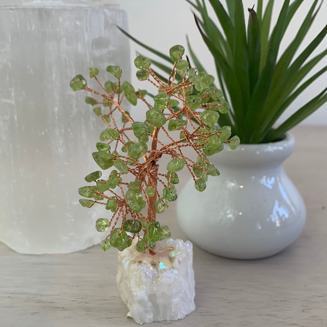Gemstone Tree on Agate Druzy Base 2.5" x 4.5"