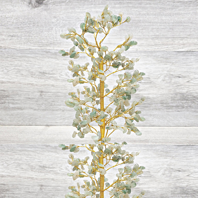 Gemstone Tree on Wood Base 11"