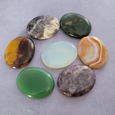 Gemstone Worry Stone 2"-Assorted