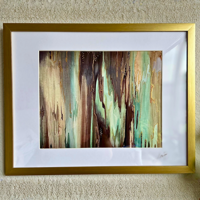 Ghost Rider - Hand Painted Print Framed - Original Artwork- Artisan Made