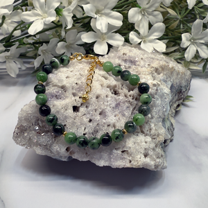 Gold Zoisite Bracelet - Artisan Made