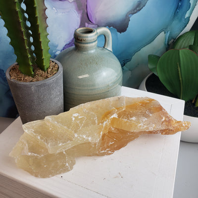 golden Phantom Selenite Rough 4.01-9"