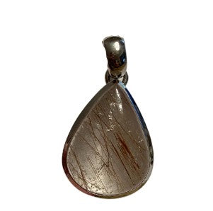 golden Rutilated Quartz sterling silver Pendant