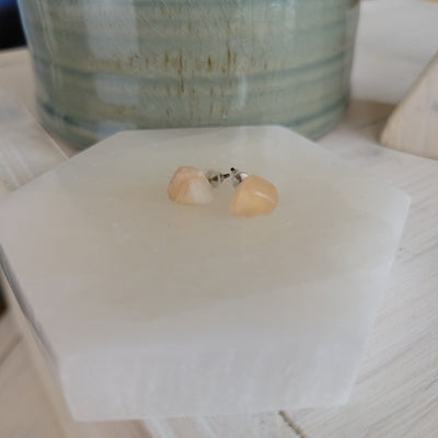 Handmade Gemstone Stud Earrings - Assorted Gemstones