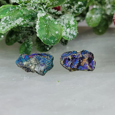 Handmade Gemstone Stud Earrings - Assorted Gemstones