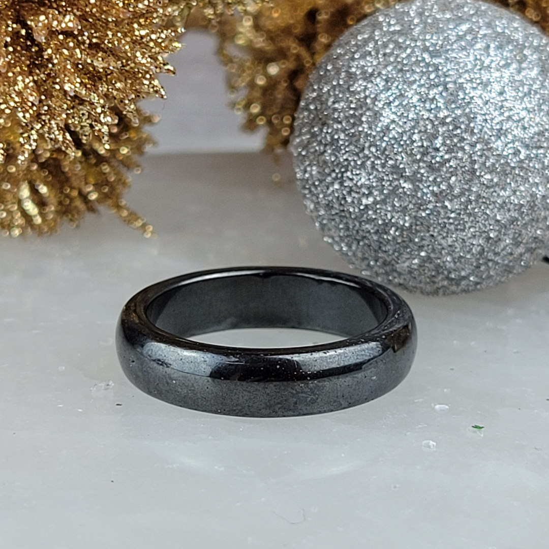 Hematite Ring with 2mm, 4mm, 6mm band for Men and Women