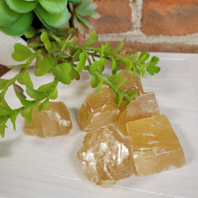Honey Calcite Rough Chunks 1-1.9"