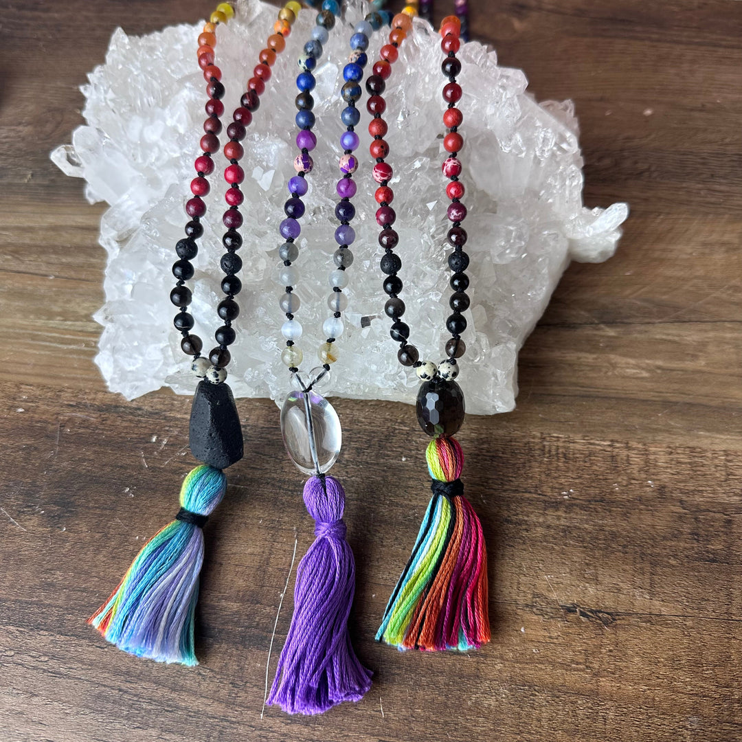 7 Chakra shops Rainbow Mala Necklace