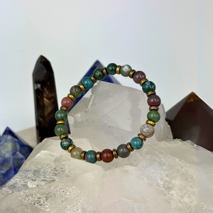 Indian Agate 8mm Bracelet– Artisan Made
