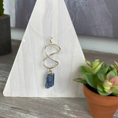 Infinity Twist silver Plated Pendant w/ Various Stones