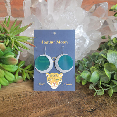 Jaguar Moon Gemstone Earrings Variants- Artisan Made