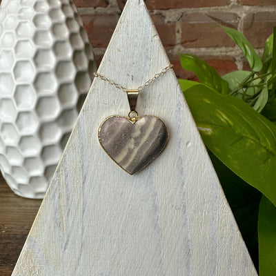 Jasper Heart 14K Gold Filled Necklace - Artisan Made