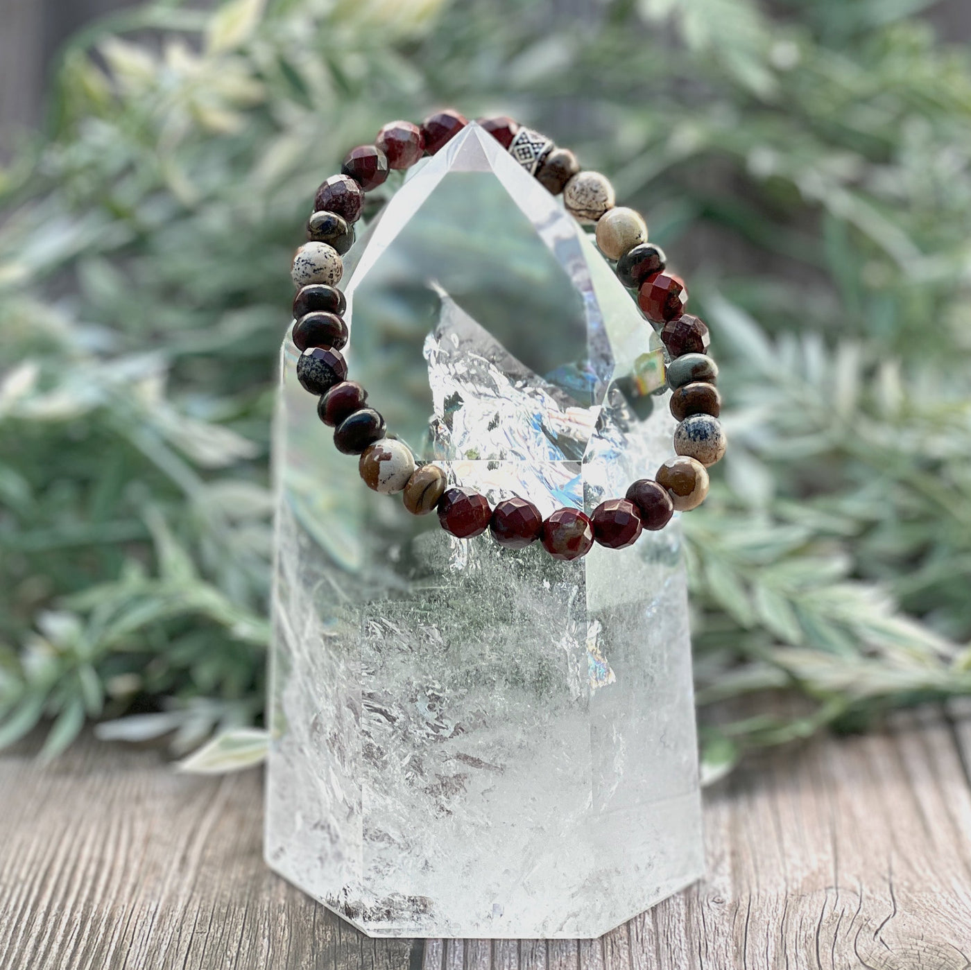 Jasper Mix Stretch Bracelet - Artisan Made