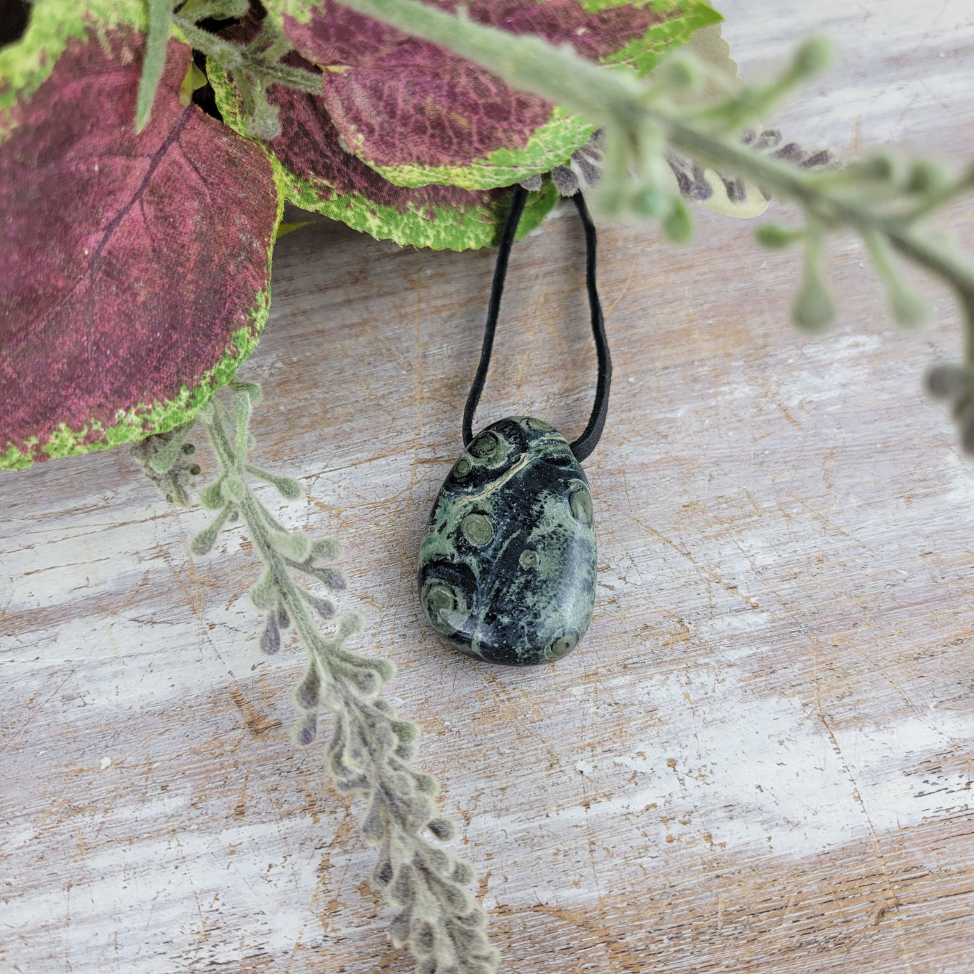 Kambaba Jasper Adjustable Cord Necklace