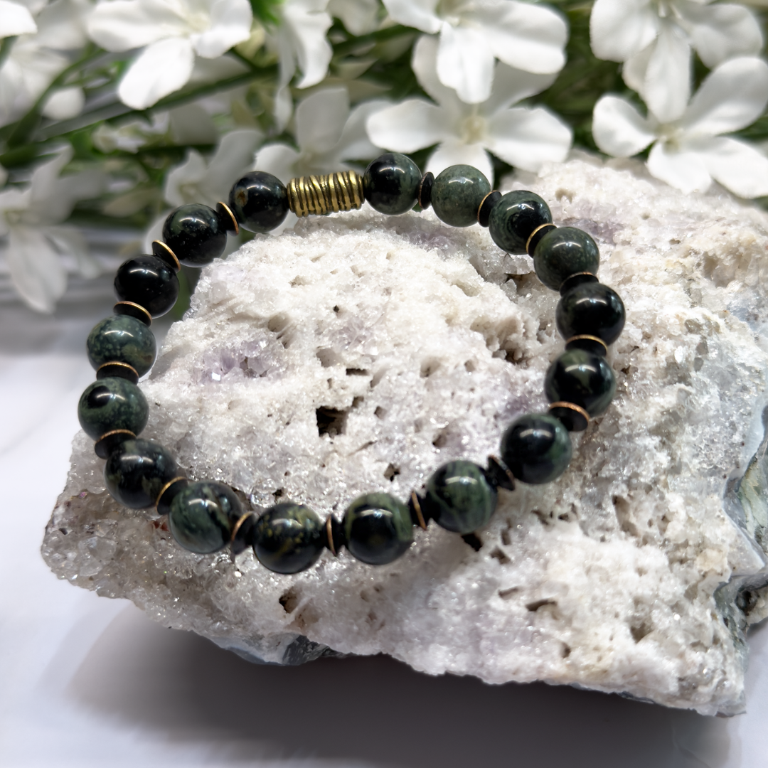 Kambaba Jasper Stretch Bracelet – Artisan Made
