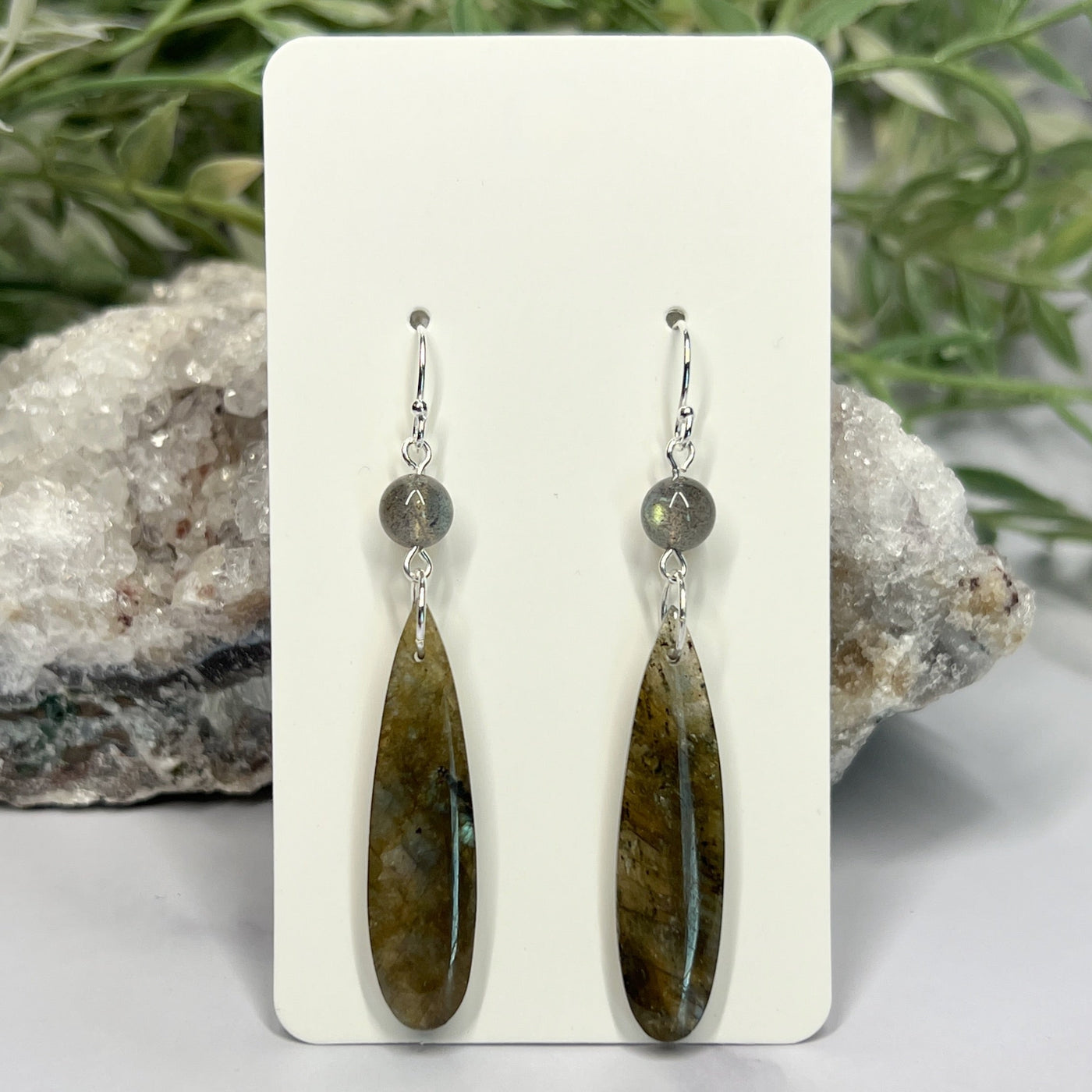 Labradorite Earrings - Artisan Made