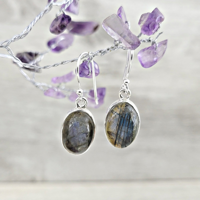 Labradorite sterling silver Dangle Earrings