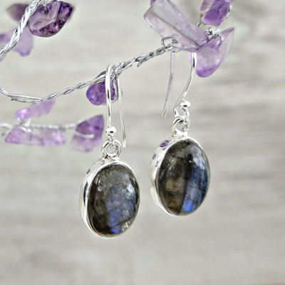 Labradorite sterling silver Dangle Earrings