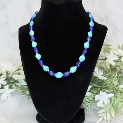 Lapis & Turquoise Necklace - Artisan Made