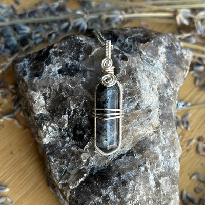 Larvikite Point Wire Wrapped Necklace – Artisan Made