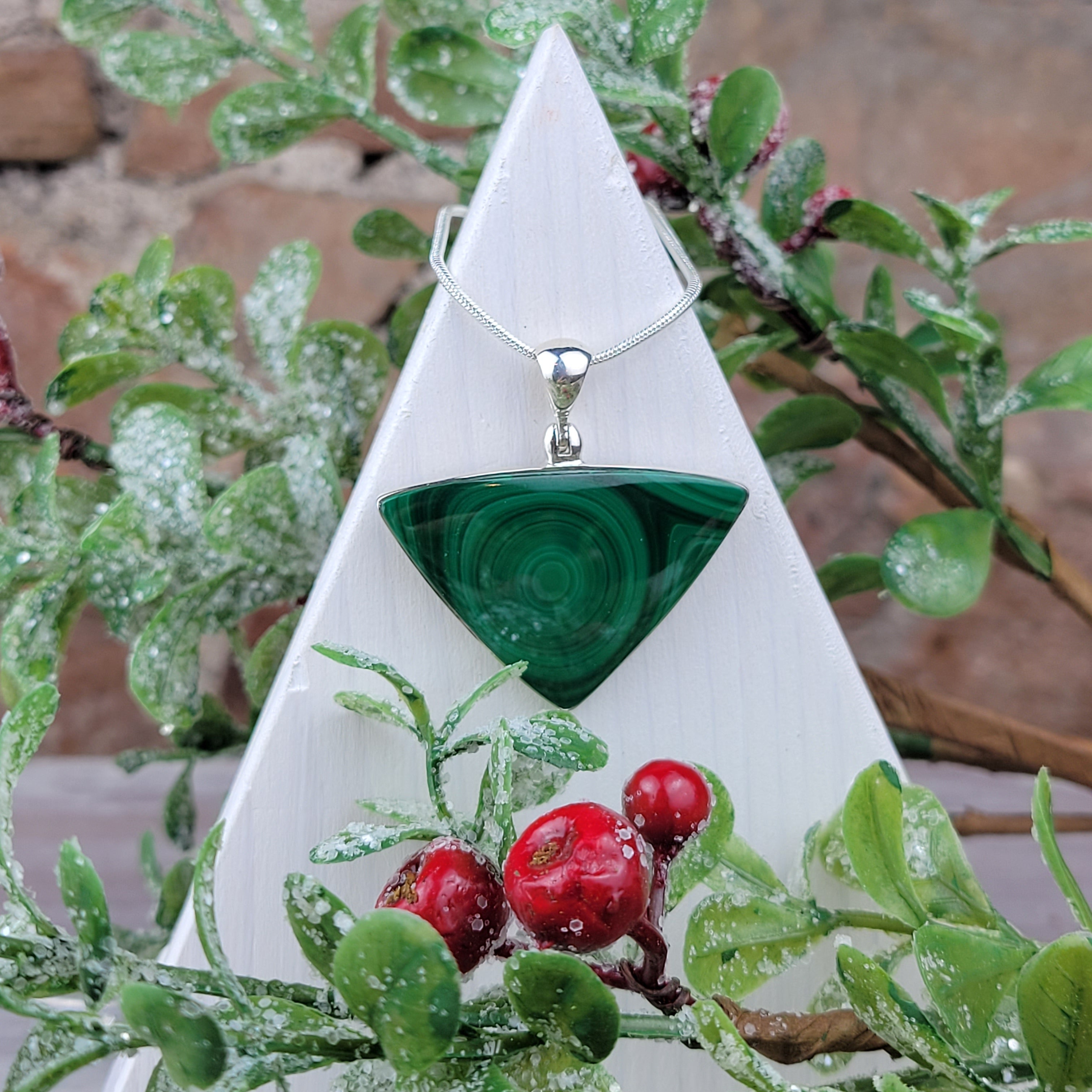 Himalayan crystal triangle pendant on sale price