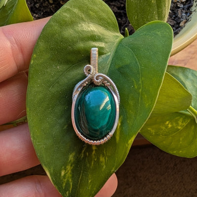 Malachite Pendant - Artisan Made
